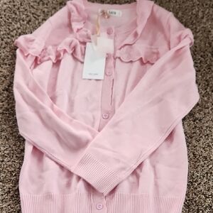 Grace Karin Light Pink Ruffled Cardigan